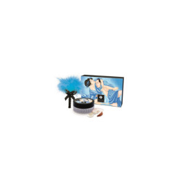 Mini Coffret poudre corporelle noix de coco et plumeau assorti 